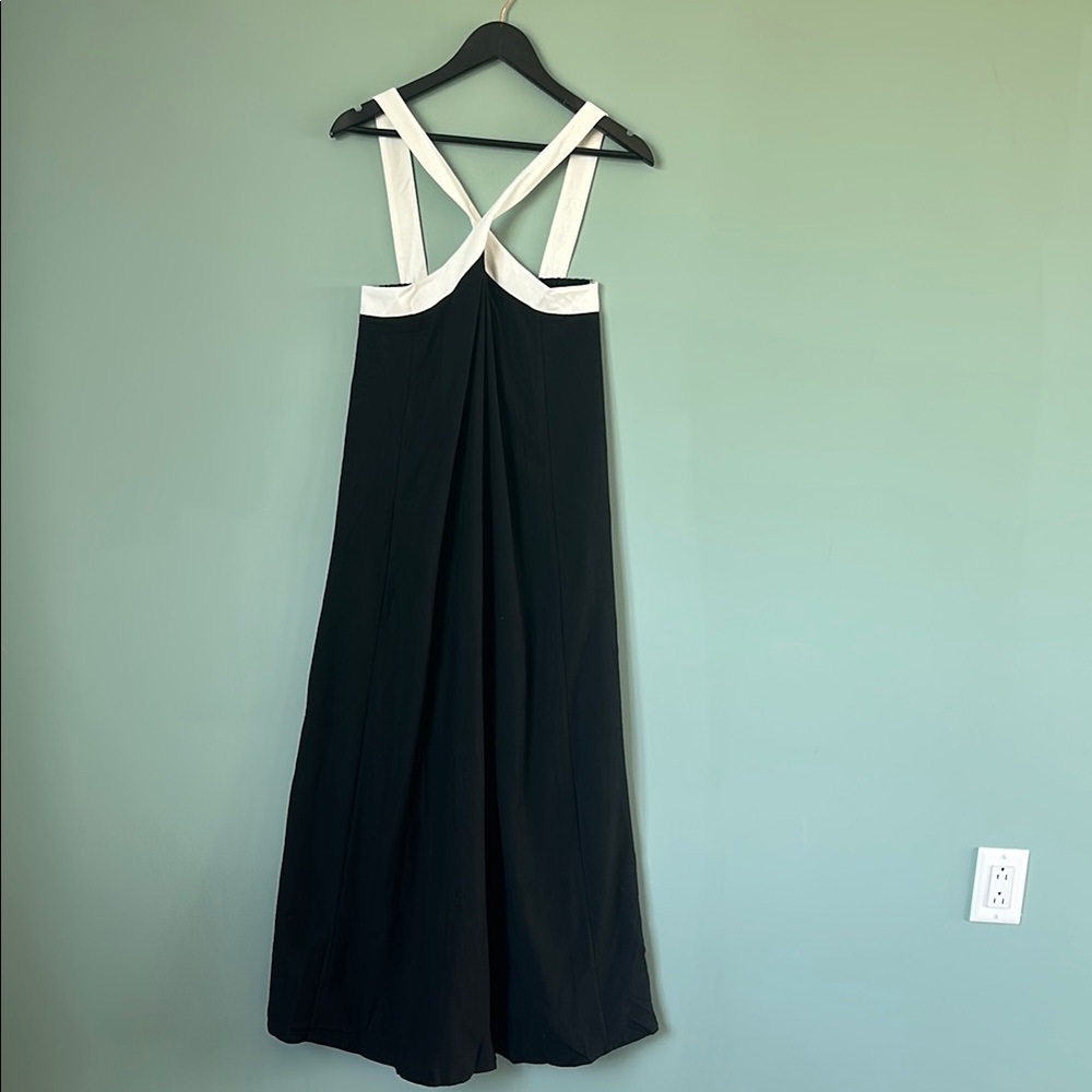 Black and White Halter Maxi Sundress